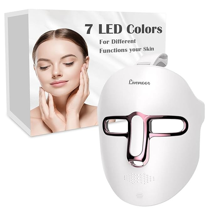 Red Light Therapy Mask for Face, Led Face Mask Light Therapy,7-1 Colors LED Facial Skin Care Mask | Amazon (US)