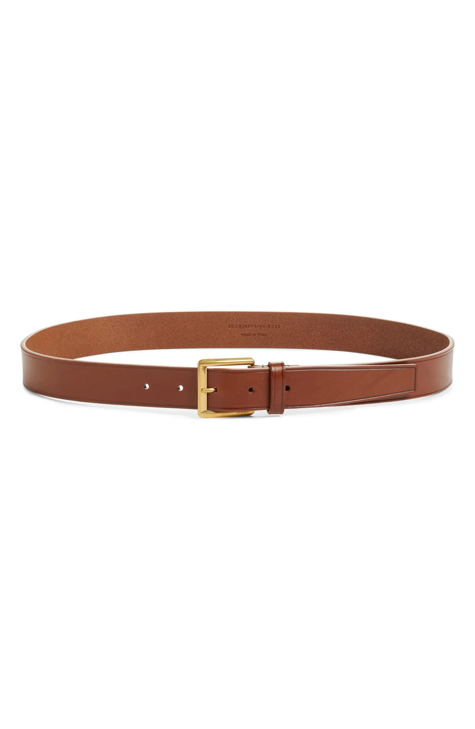 New Line Buckle Leather Belt | Nordstrom