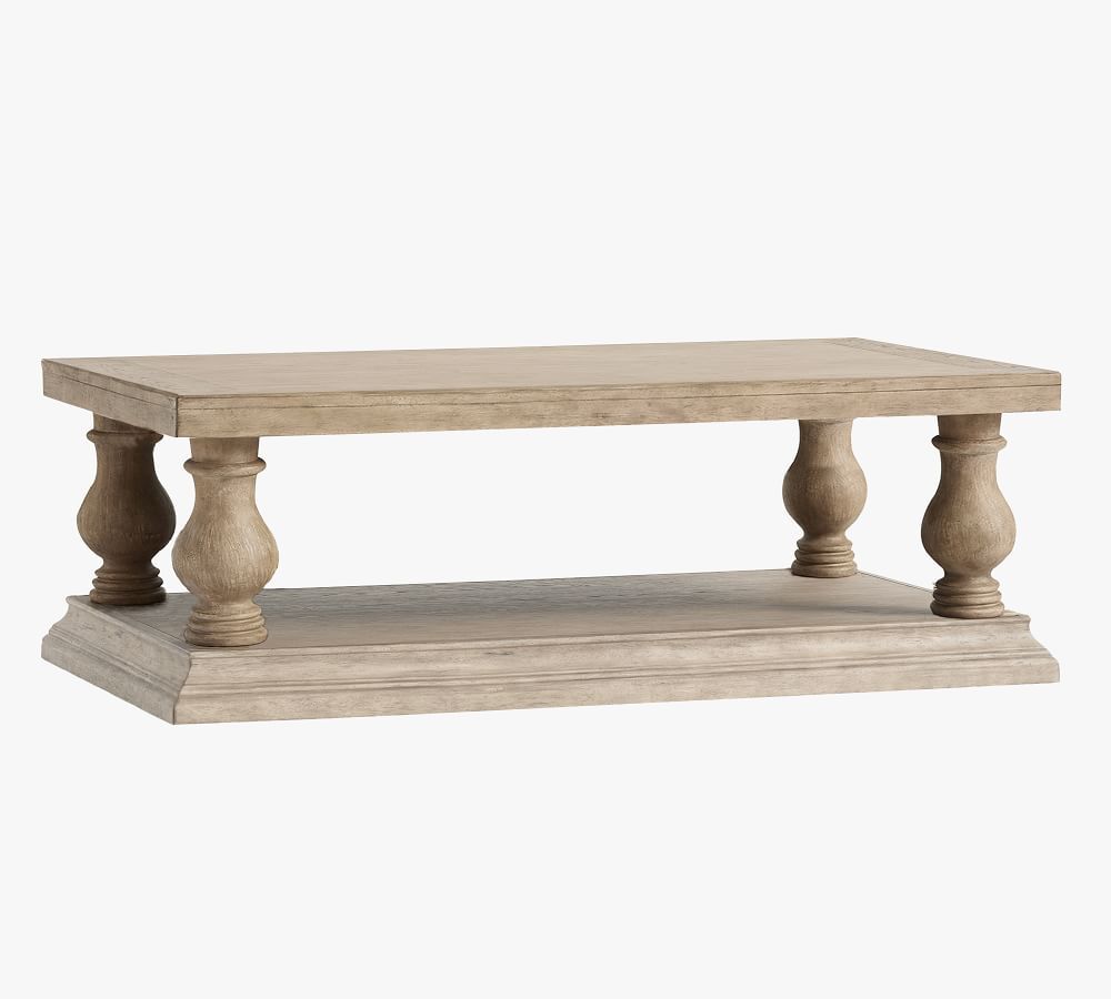 Lorraine Coffee Table, Gray Wash, 54&amp;quot;L | Pottery Barn (US)