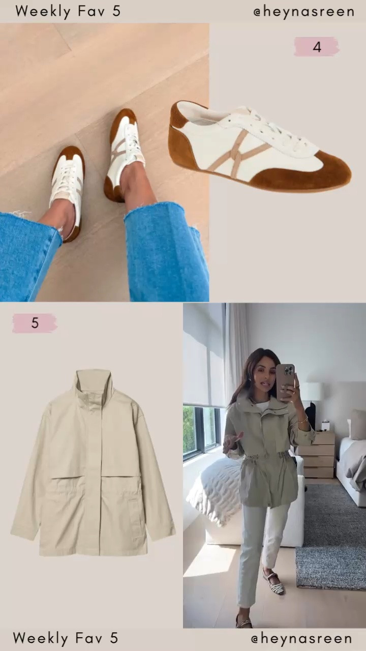 Fav 5:
#4: Veronica Beard slip-on sneakers on sale! 
#5: Aritzia cinch jacket