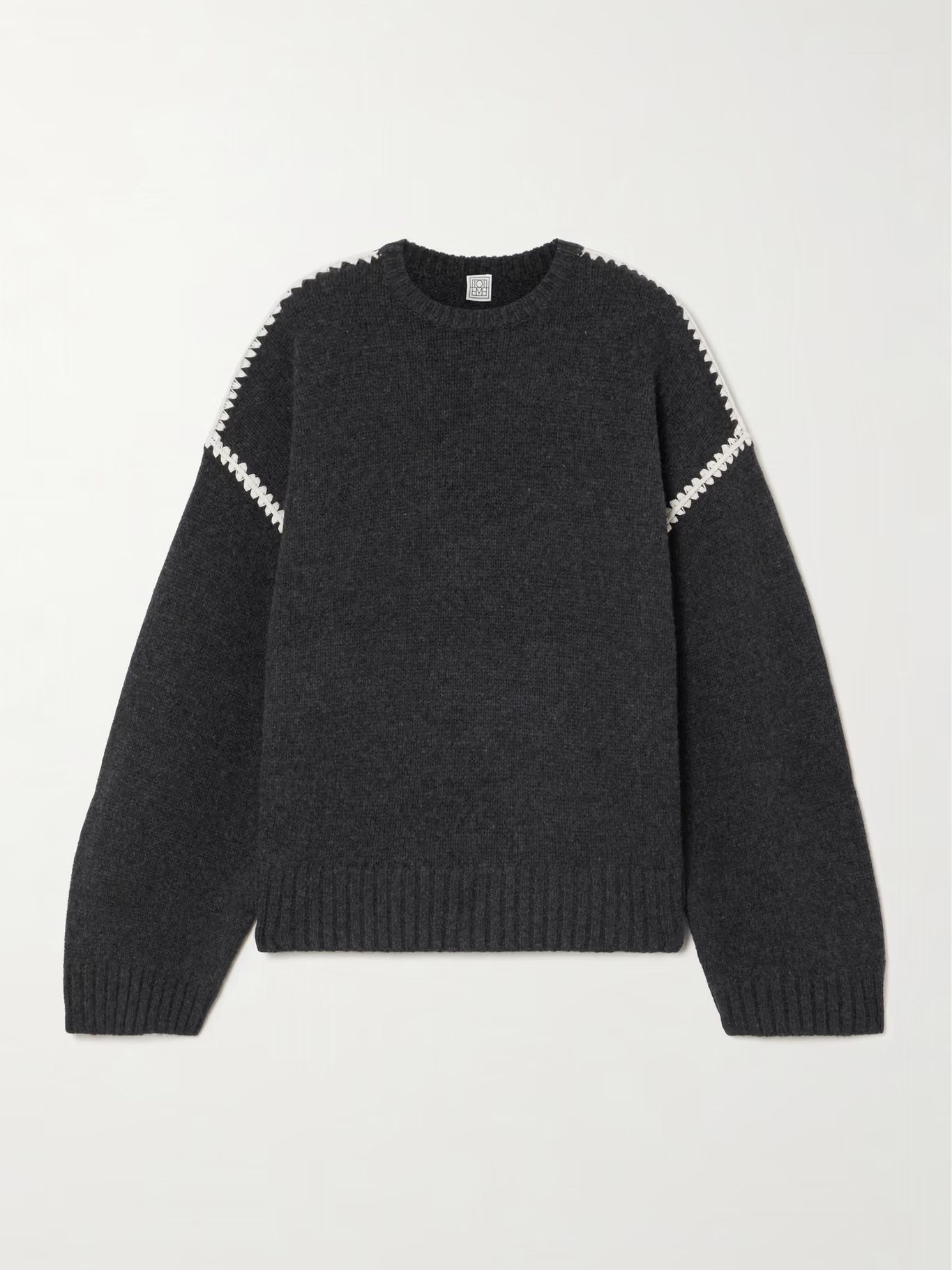 Oversized embroidered wool and cashmere-blend sweater | NET-A-PORTER (UK & EU)
