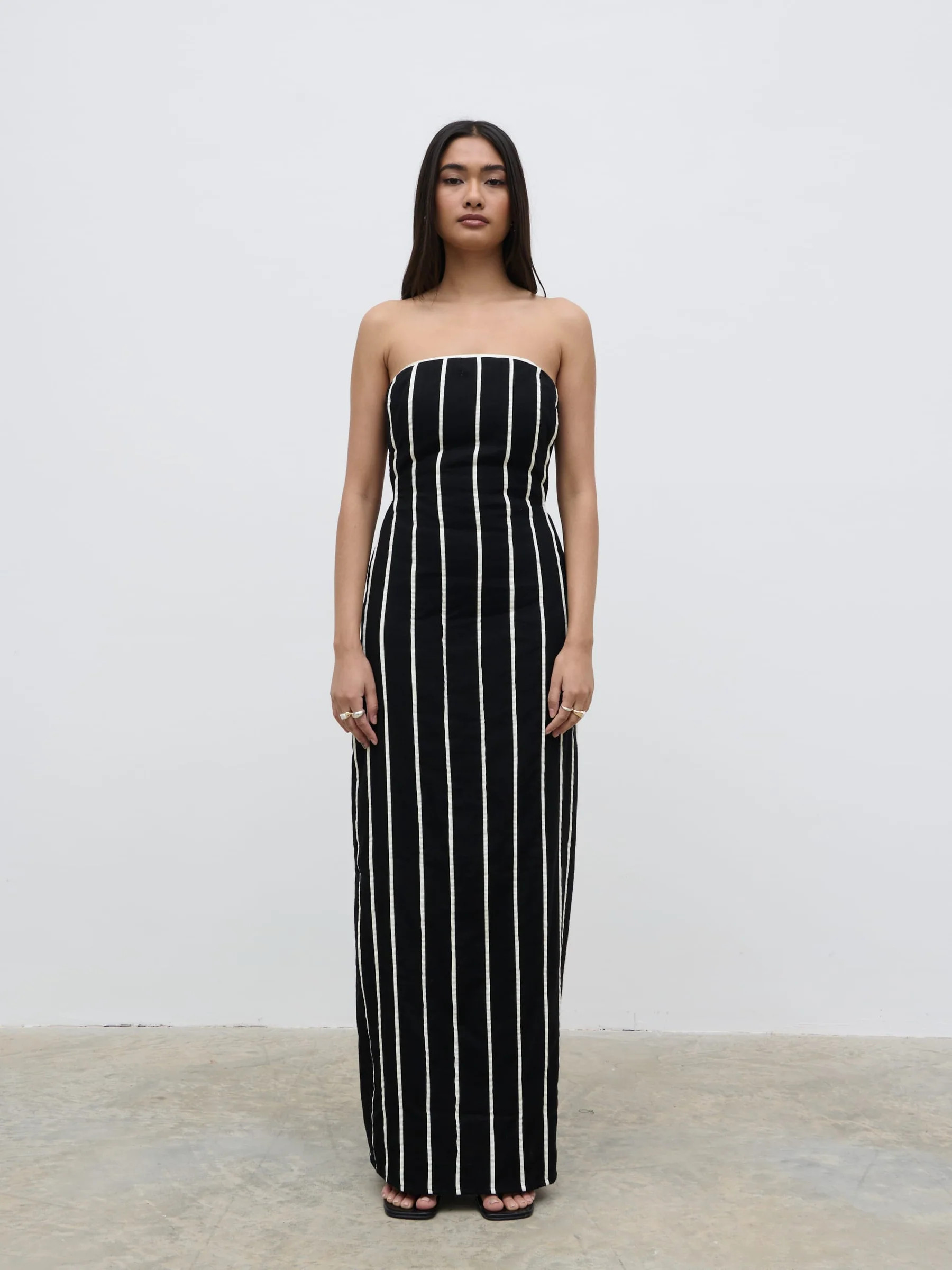 Penny Striped Bandeau Dress | Pretty Lavish (UK)
