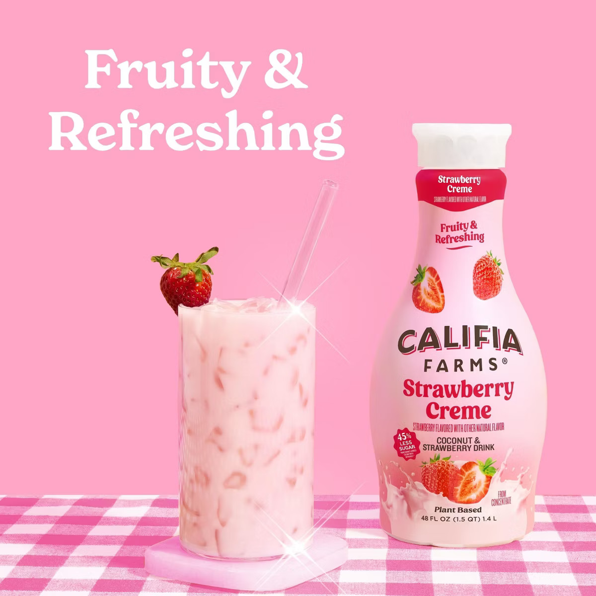 Califia Farms Strawberry Creme Refresher - 48 fl oz | Target