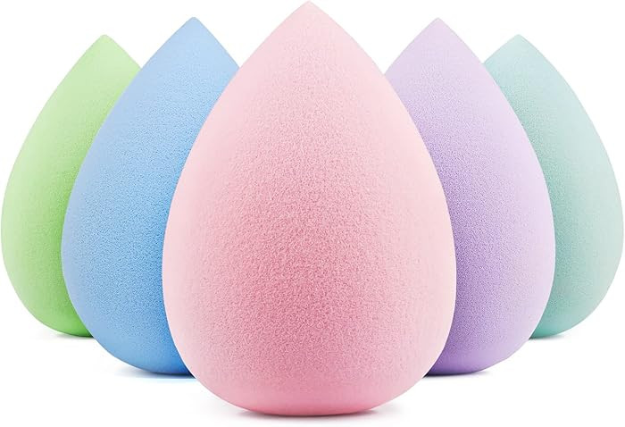 BEAKEY 5 Pcs Makeup Sponge Set, Latex-Free Makeup Sponges for Foundation, Multi-colored Boun Boun... | Amazon (US)