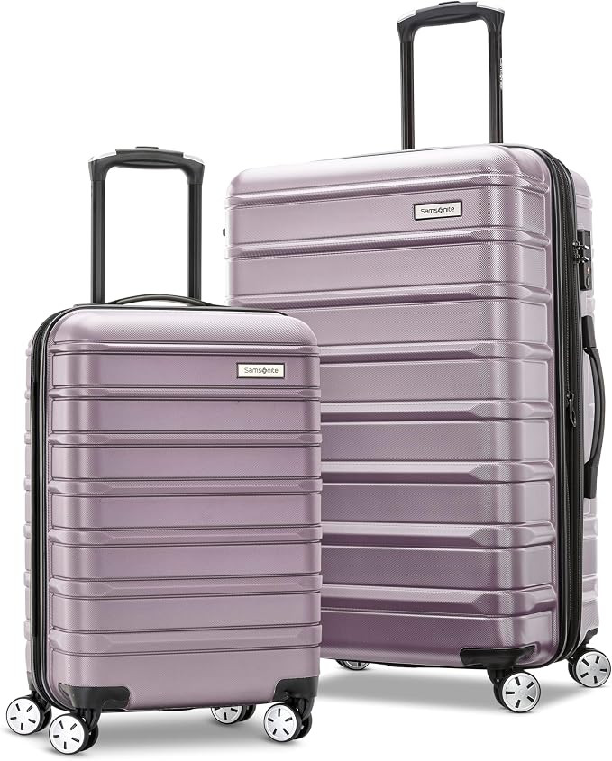 Samsonite Omni 2 Hardside 2 Piece Set - Includes Carry-On & Medium Checked Suitcases - 360° Dual... | Amazon (US)
