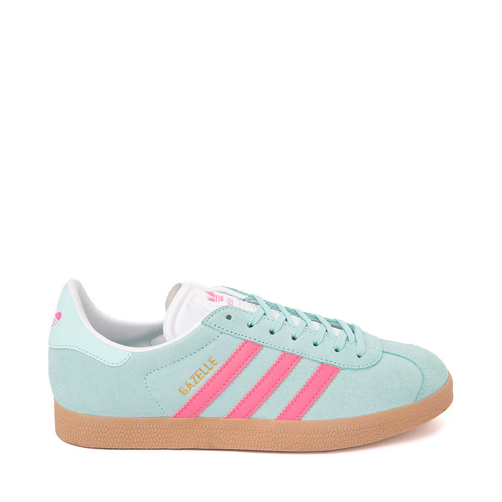 Womens adidas Gazelle Athletic Shoe - Semi Flash Aqua / Lucid Pink / Gum | Journeys