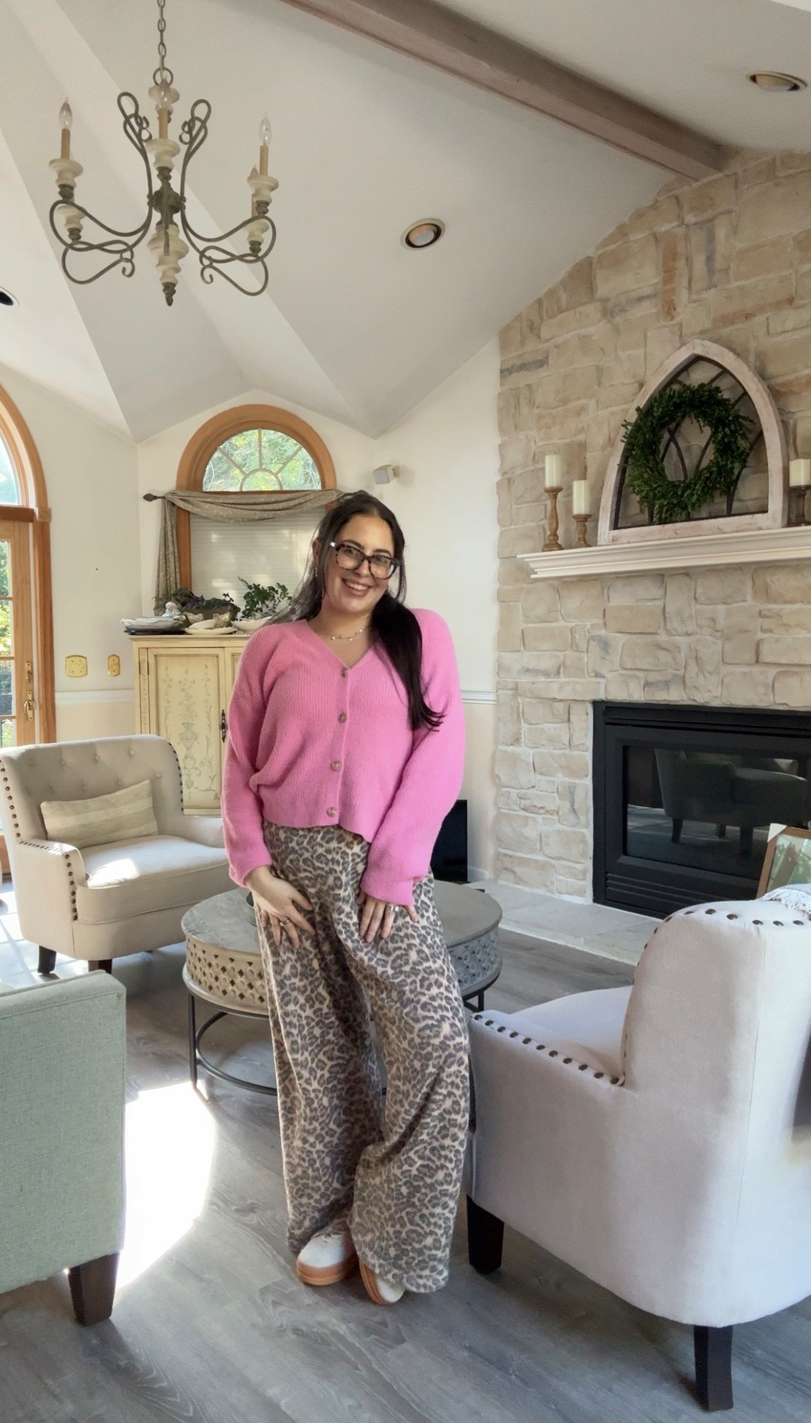 Cozy meets cute ✨
This pink cardigan has been in my closet forever, but I linked a few similar ones that give the same vibe. Paired it with my favorite wide-leg leopard pants and platform sneakers because comfort > everything lately 

#LTKStyleTip #LTKPetite #LTKFindsUnder50
