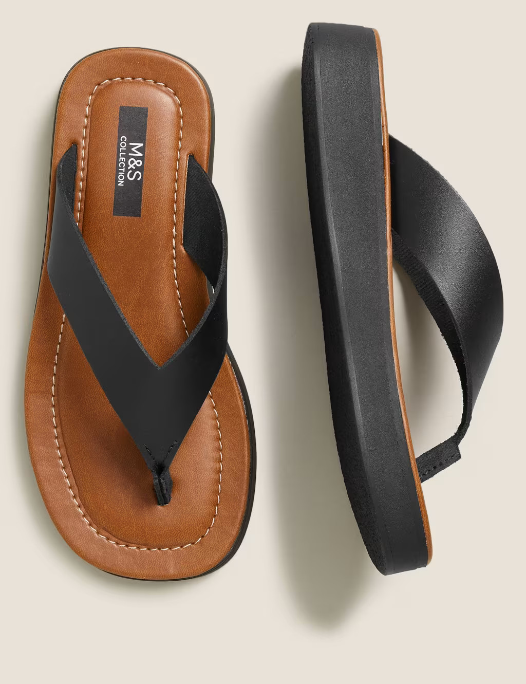 Leather Flatform Flip Flops | Marks & Spencer (UK)