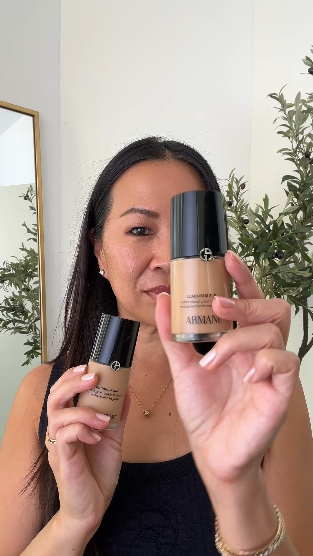Trying on the new @armanibeauty Luminous Silk Foundation! My go-to foundation formula was recently reformulated. I actually bought a few backups of the original before it disappeared completely just in case, but I'm thrilled to report the new formula is just as good as the original.

I ordered my usual Shade 6.5 and the new formula is still an exact match for me. I've been testing the new one for a couple weeks now and am thrilled to report it's still a 10/10. I really tried to see if I could tell the difference between formulas and so far, they feel and perform the same.

The new formula now comes in more shades and they added a skincare element with niacinamide. Still love the long wear, natural looking medium coverage, subtle glow finish. I always set with a powder, but so far this is 100% love.

Have you tried the new formula yet? What did you think?

#LTKBeauty