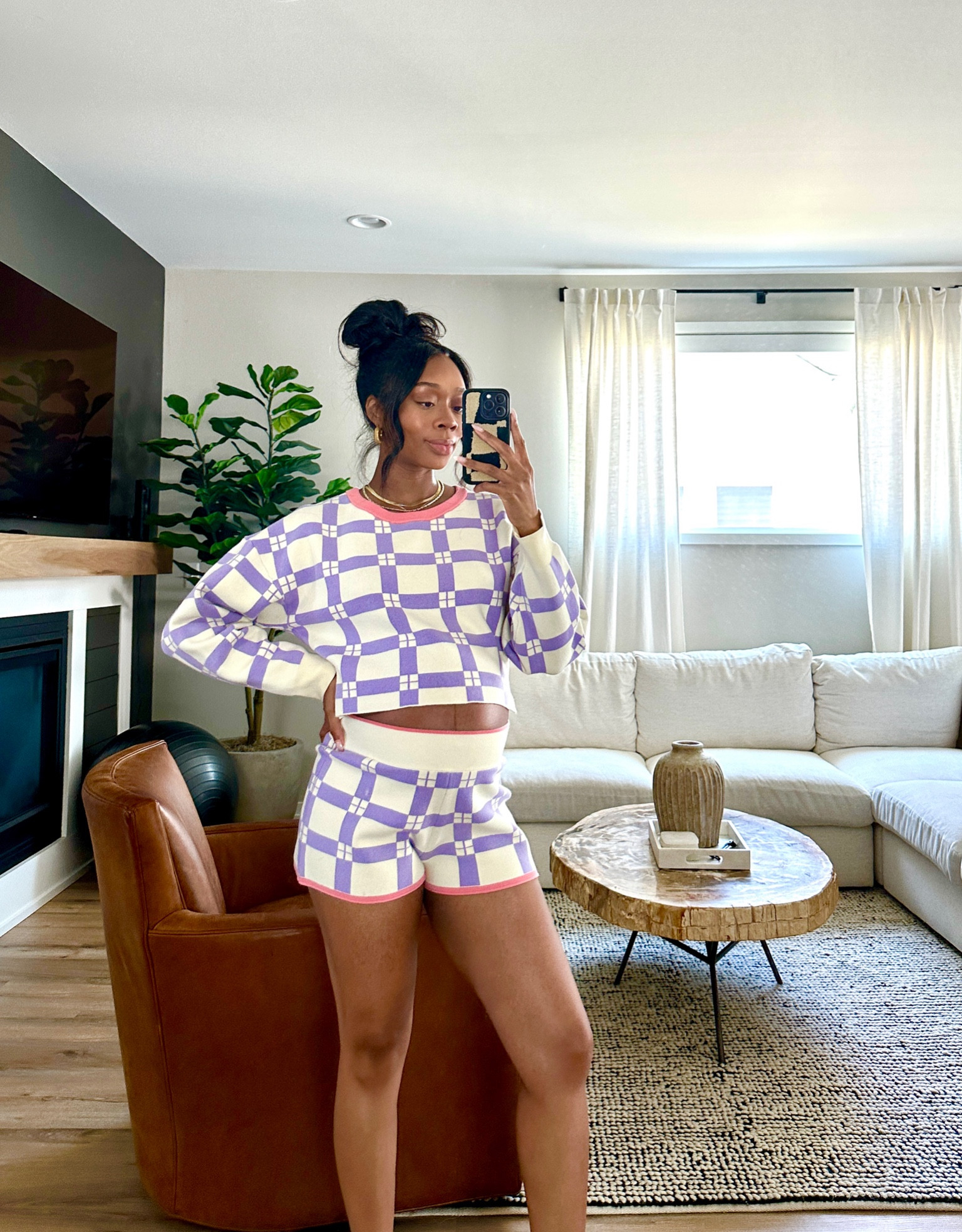 Cutest bump-friendly set for Spring! 💜 (not maternity) 

Top: Small 
Shorts: Medium (to fit over my bump)

#LTKBump