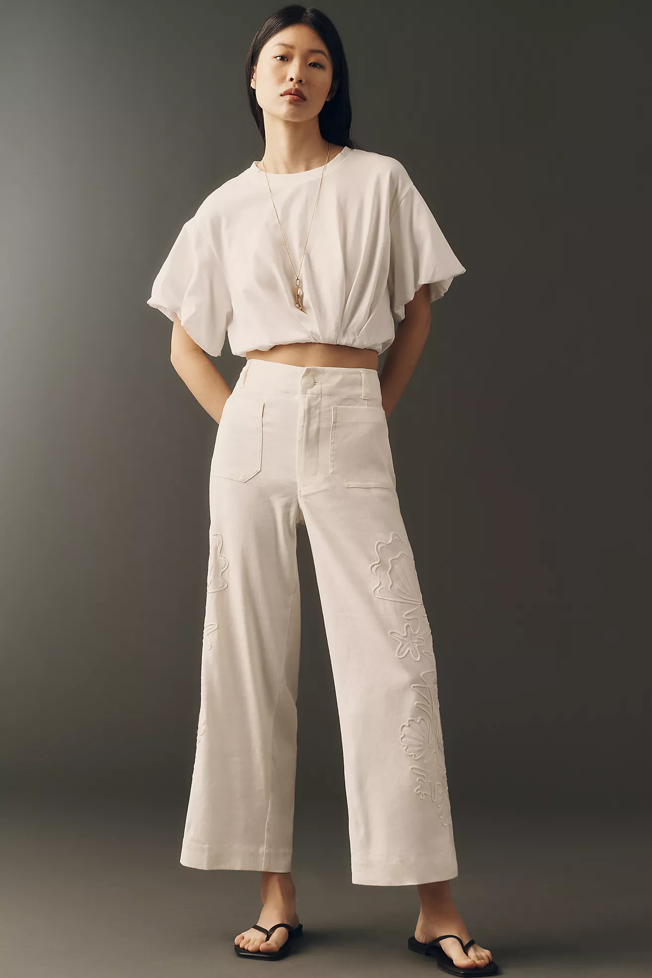 Colette European Linen Stretch High Rise Pants | Anthropologie (US)