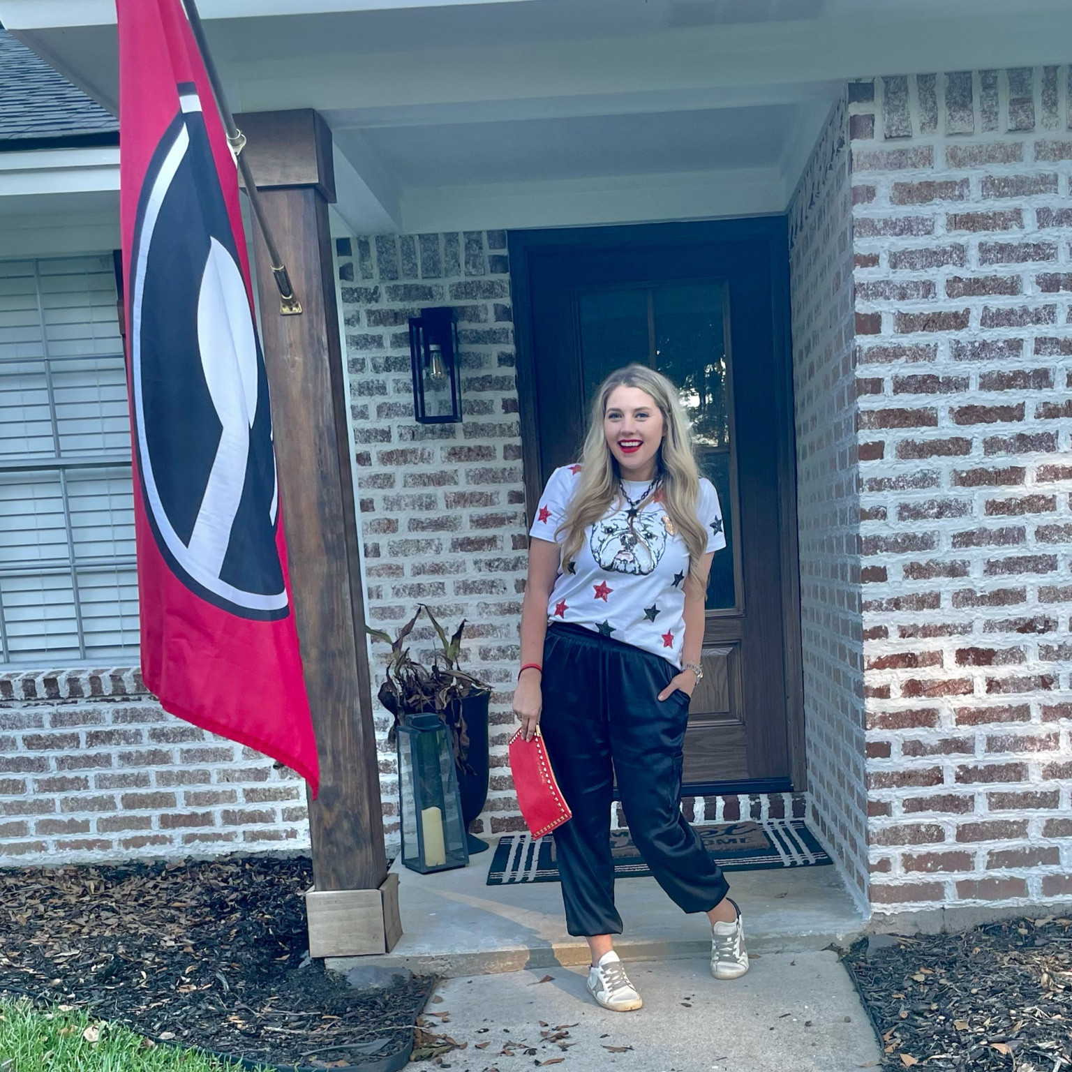 Pom poms in reach, voice ready, and styled right for a Georgia bulldog Victory!! Another Saturday in Athens will be here soon!! Shop my sparkle city bulldog tee @shopcarolinehill!! 

#LTKSeasonal #LTKstyletip #LTKunder100
