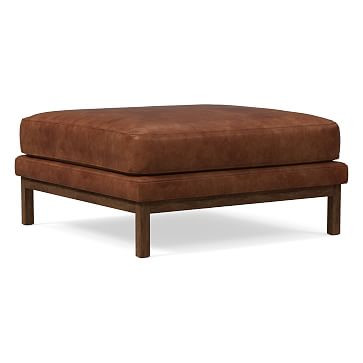 Dekalb Leather Ottoman | West Elm (US)