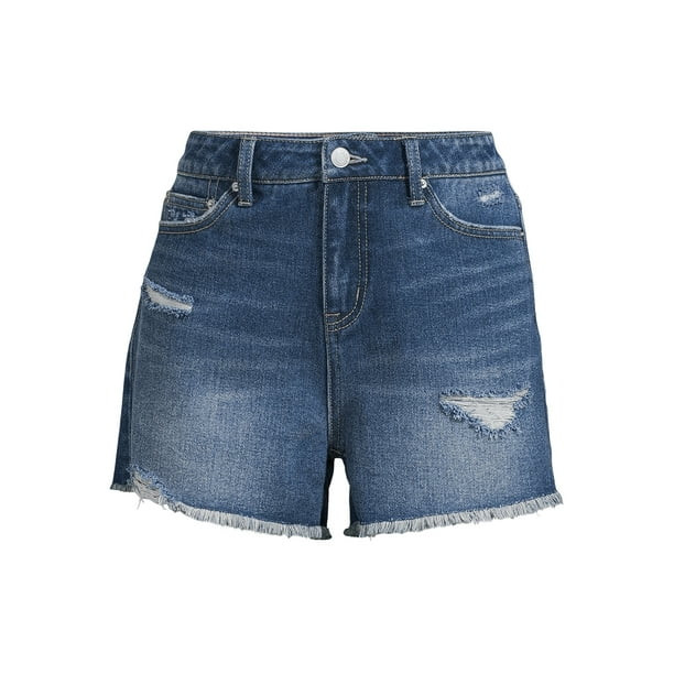 Time and Tru Women's High Rise Denim Shorts | Walmart (US)