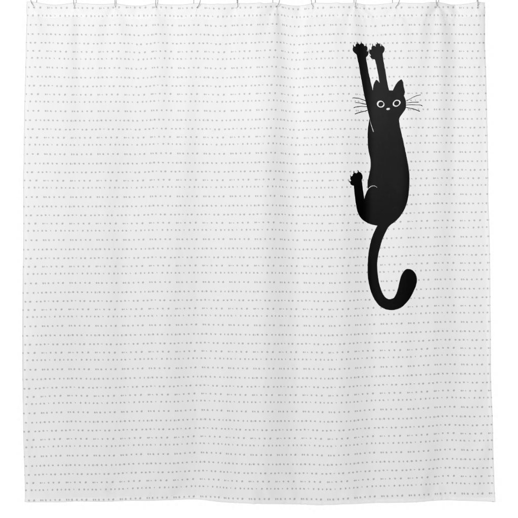 Funny Black Cat Hanging On | Crazy Kitty | Zazzle