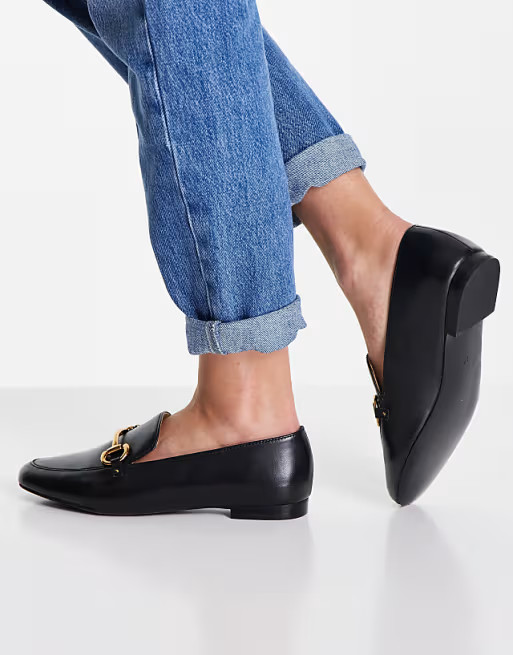 & Other Stories leather loafer with buckle in black | ASOS (Global)