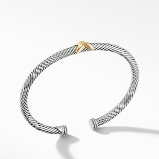 X Bracelet with Gold | David Yurman