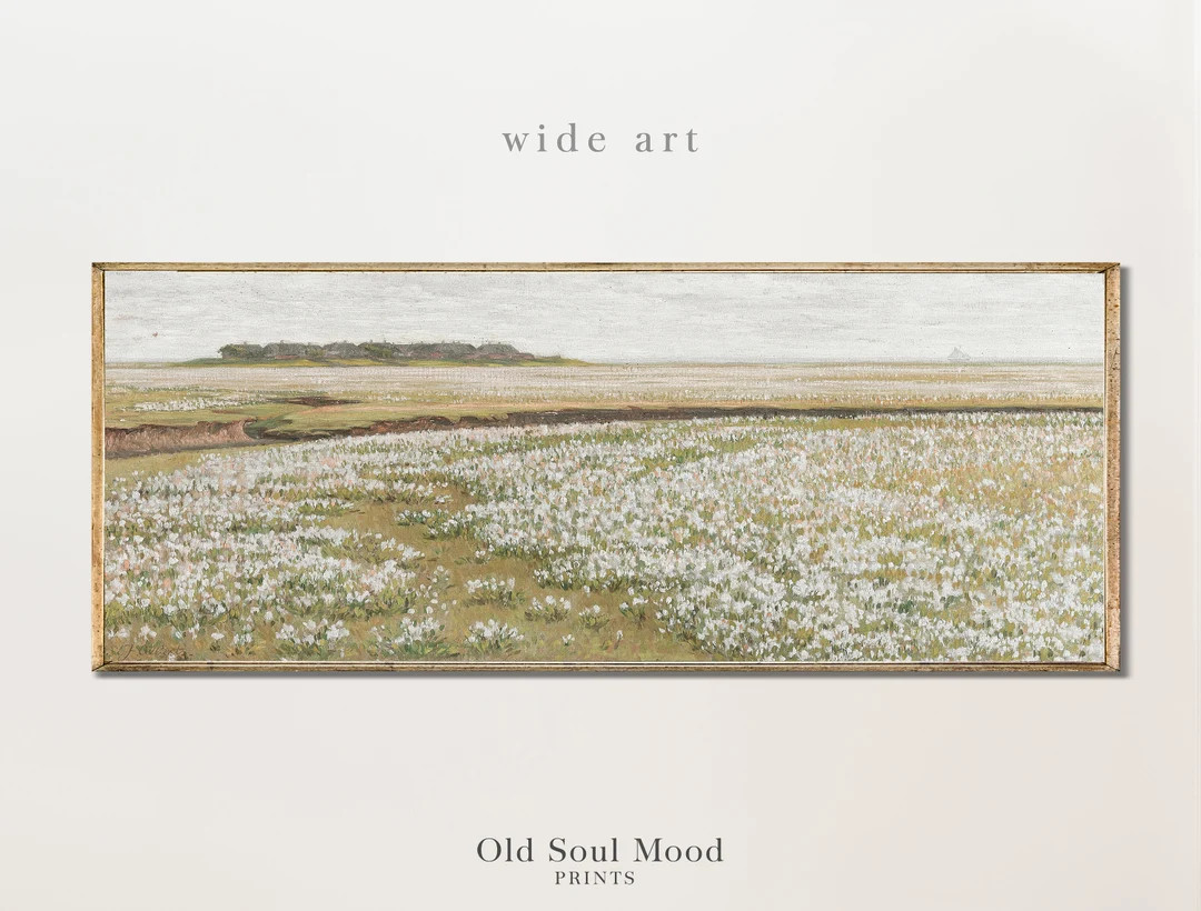 Long Landscape Painting, Vintage Countryside Painting, Antique Panoramic Painting, Horizontal Wal... | Etsy (CAD)