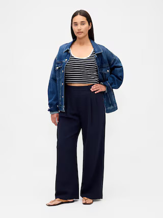 Curvy 365 High Rise Pleated Trousers | Gap (US)