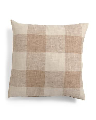 24x24 oversized luxury gingham pillow | TJ Maxx