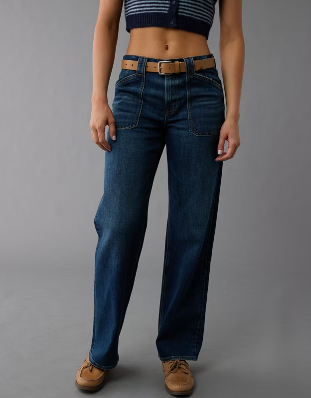 AE Stretch High-Waisted Stovepipe Utility Jean | American Eagle Outfitters (US & CA)