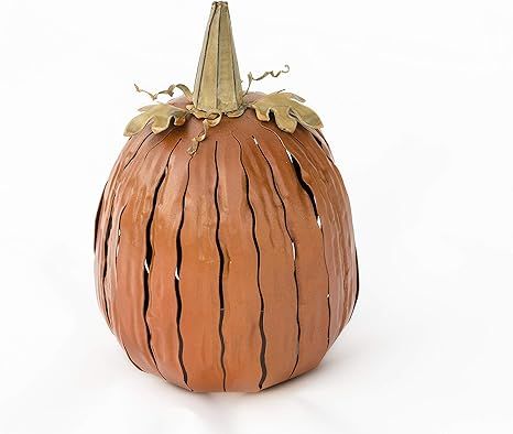 Desert Steel Tall Great Pumpkin Luminary - (Large, Orange) - Indoor/Outdoor Fall Holiday Metal Ca... | Amazon (US)