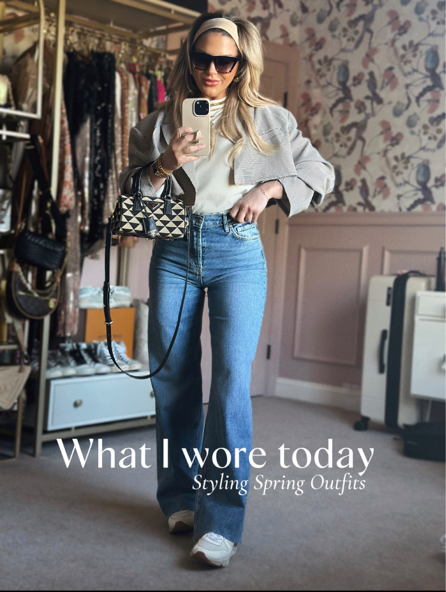 Nothin too crazy over here. Dressed up another basic tee and some wide leg denim with a cropped oversized blazer, chunky sneakers, and my new bag!!  This is a go-to casual look for me!


#LTKitbag #LTKstyletip