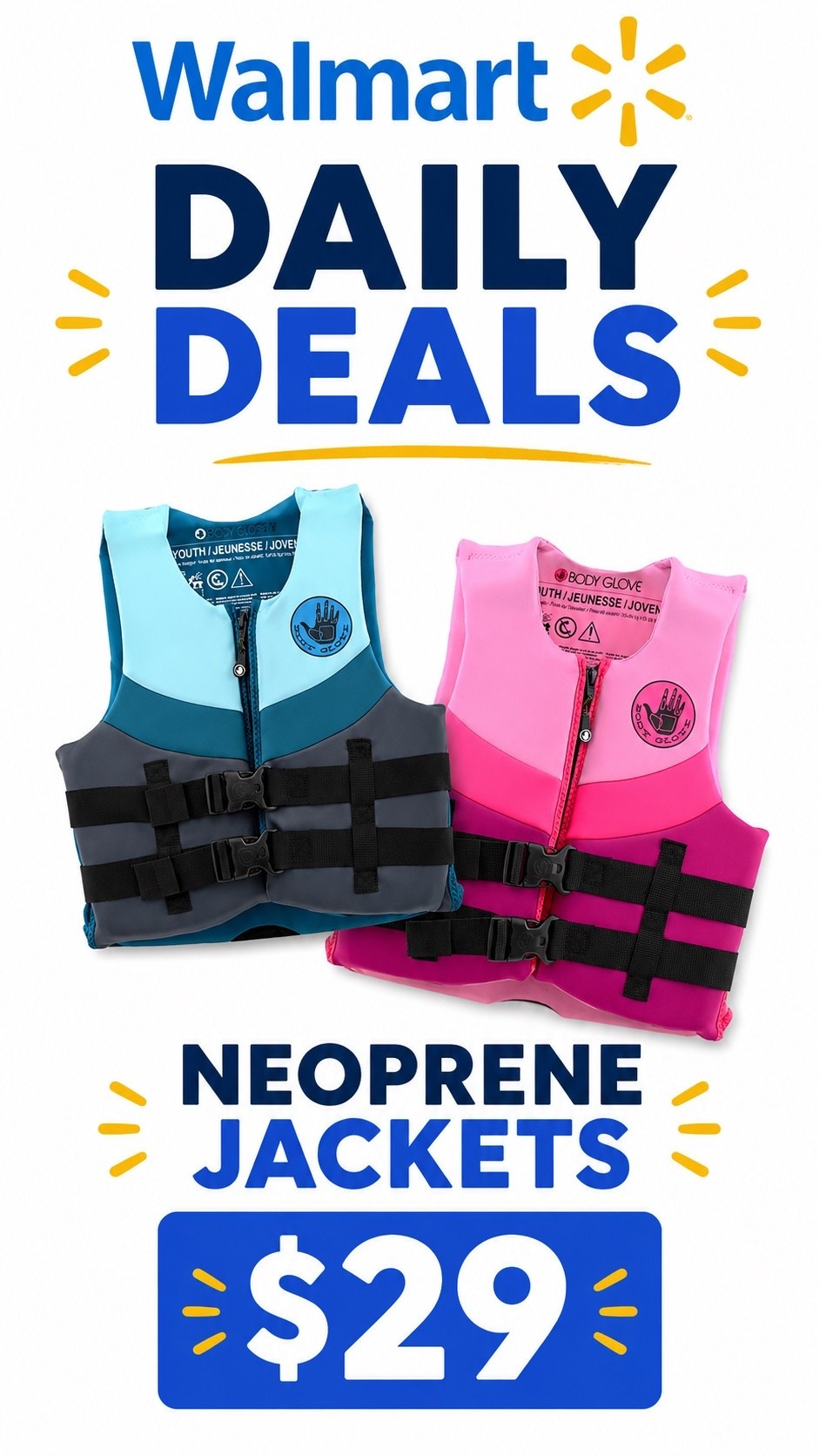 Walmart Daily Deals
Neoprene life jackets

#LTKSaleAlert #LTKSwim #LTKKids