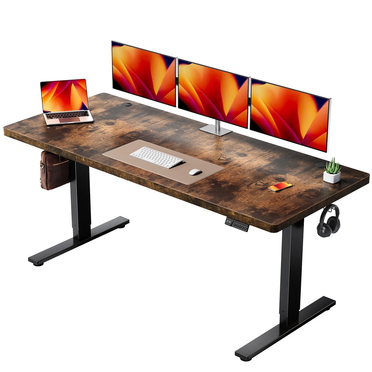 Standing Desk \u2013 1" Thickened Desktop & Heavy-duty Frame, Adjustable Height Electric Desk Wit... | Wayfair North America