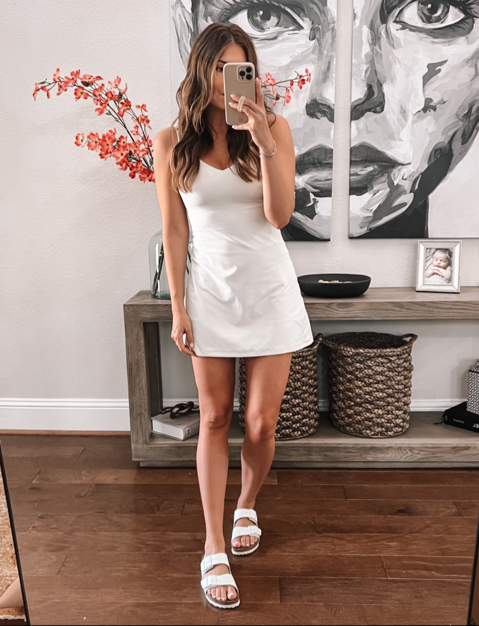 womens white business dress Summer white dress for the office main image 1