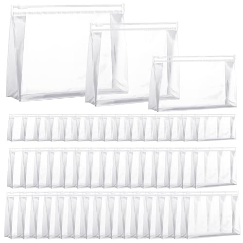 Xuniea 50 Pcs Mini Clear Makeup Bag Small Clear Zipper Pouch Travel Plastic Cosmetic Organizer Wa... | Amazon (US)