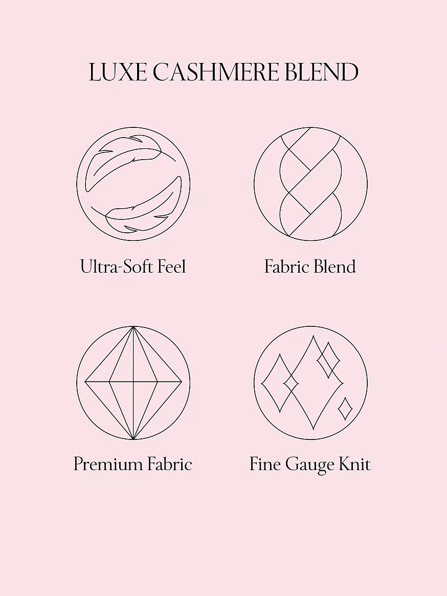 Buy Luxe Cashmere Blend Long-Sleeve Top, Heather Candlelight - Order Pajama Tops online - Victori... | Victoria's Secret (US / CA )