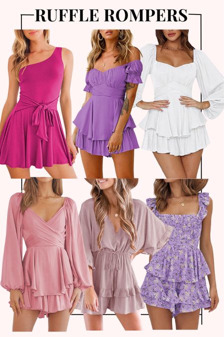 Ruffle rompers for your next vacation 
Summer outfits 
Spring break vacation outfit 


#LTKstyletip #LTKunder50 #LTKSeasonal