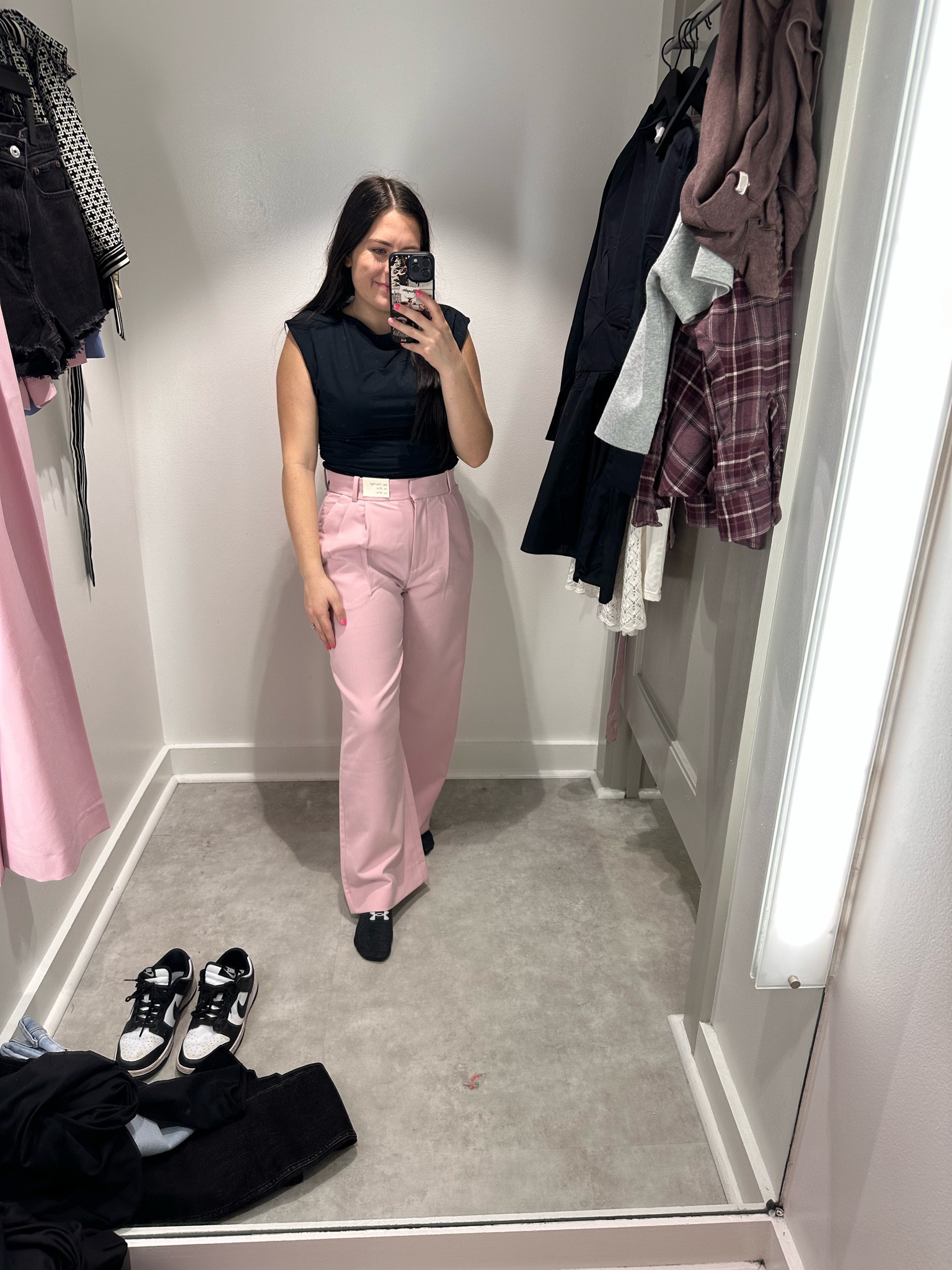 Abercrombie and Fitcha sale going on right now! I’m obsessed with these pink work pants 😍 size 27 short in the pants and size small in the top. Great outfit for work or even Valentine’s Day! 

#LTKstyletip #LTKsalealert #LTKSpringSale