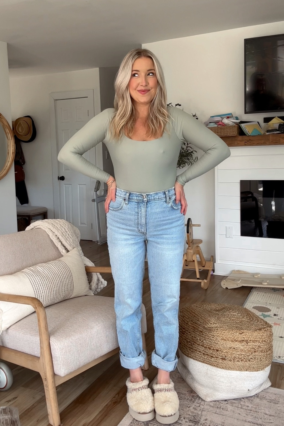 this shirt is everything!!! It’s a body suit & feels like BUTTER on your skin. If you buy anything for the fall make it this! Plus my FAVE jeans. So flattering & goes with  tons of outfits!

Abercrombie style / new mom style / postpartum body / postpartum fashion / capsule wardrobe/ fall capsule wardrobe/ Abercrombie jeans / body suit 

#LTKunder100 #LTKSeasonal #LTKFind