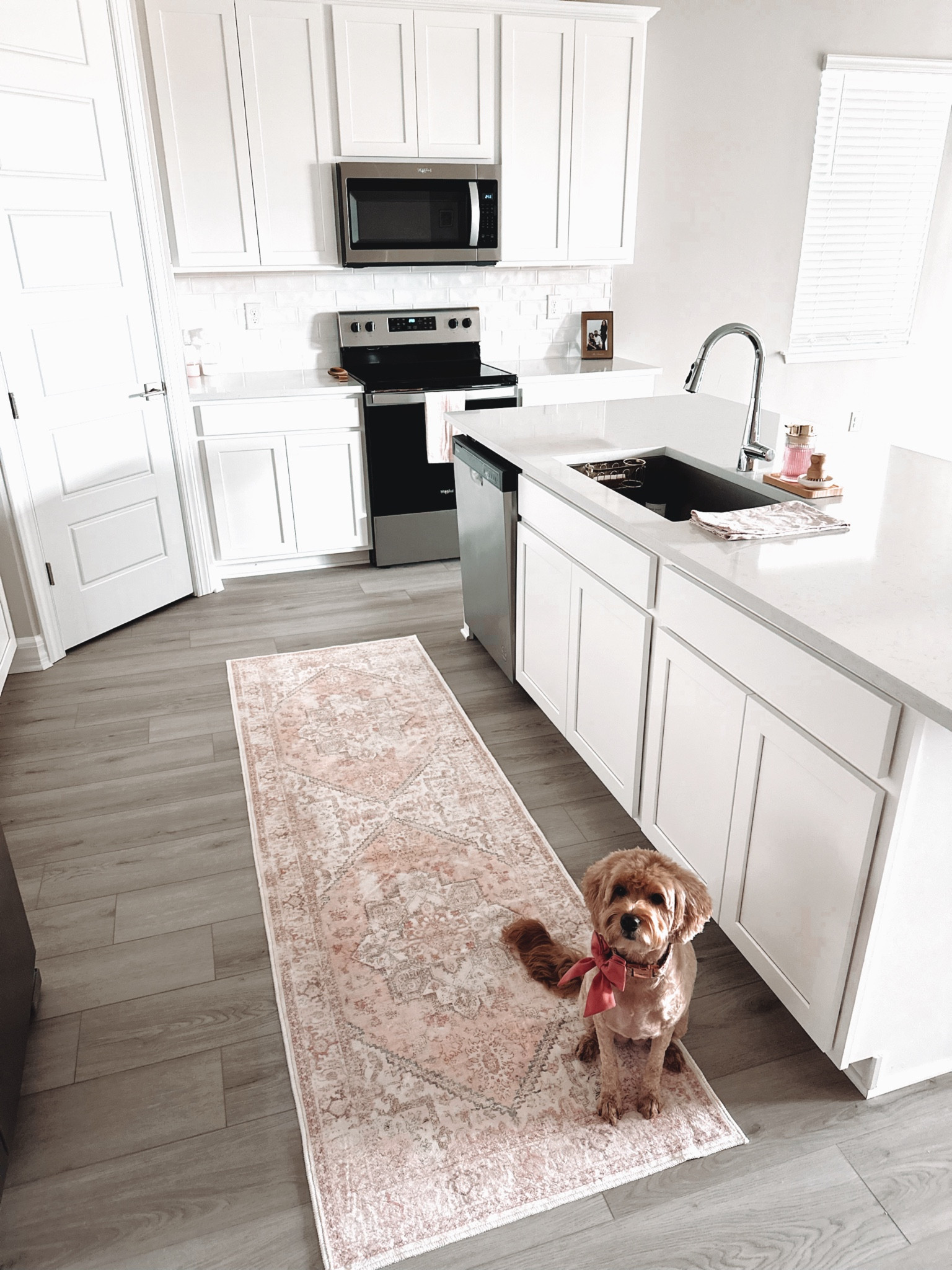 New home means new decor, right? I still have lots to do in the kitchen like switch out the sink faucet, add hardware to the cabinets, etc. There’s no rush though! If I’m going to decorate & add things to the house, I am not rushing the process 


Kitchen, kitchen decor, pink accents, gold accents, affordable finds, new home, white kitchen 

#LTKFindsUnder50 #LTKHome