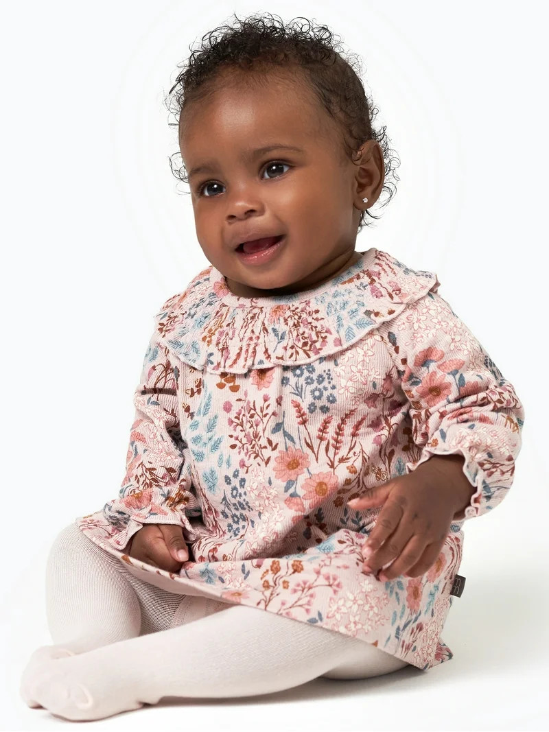 Modern Moments By Gerber Vestido y Medias Fruncidas para Bebé Niña, Conjunto de 2 Piezas, Talla... | Walmart (US)