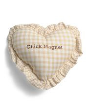 16x16 Chick Magnet Gingham Ruffle Pillow | TJ Maxx