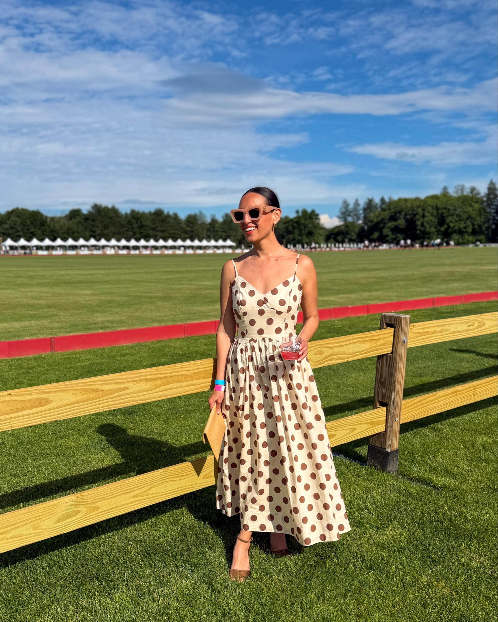 Greenwich polo club look 
Prada sandals
Nordstrom dress size xs 
YSL summer clutch

#LTKootd #LTKPetite #LTKOver40