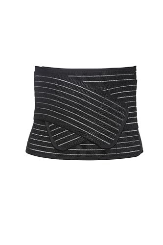 BUMPSUIT Postpartum Belly Wrap Velcro Sculpt Touch Waist Trainer, Adjustable Shapewear Waist Wrap Binder for Women Tummy Control C-section Recovery and Workout Black | Amazon (US)