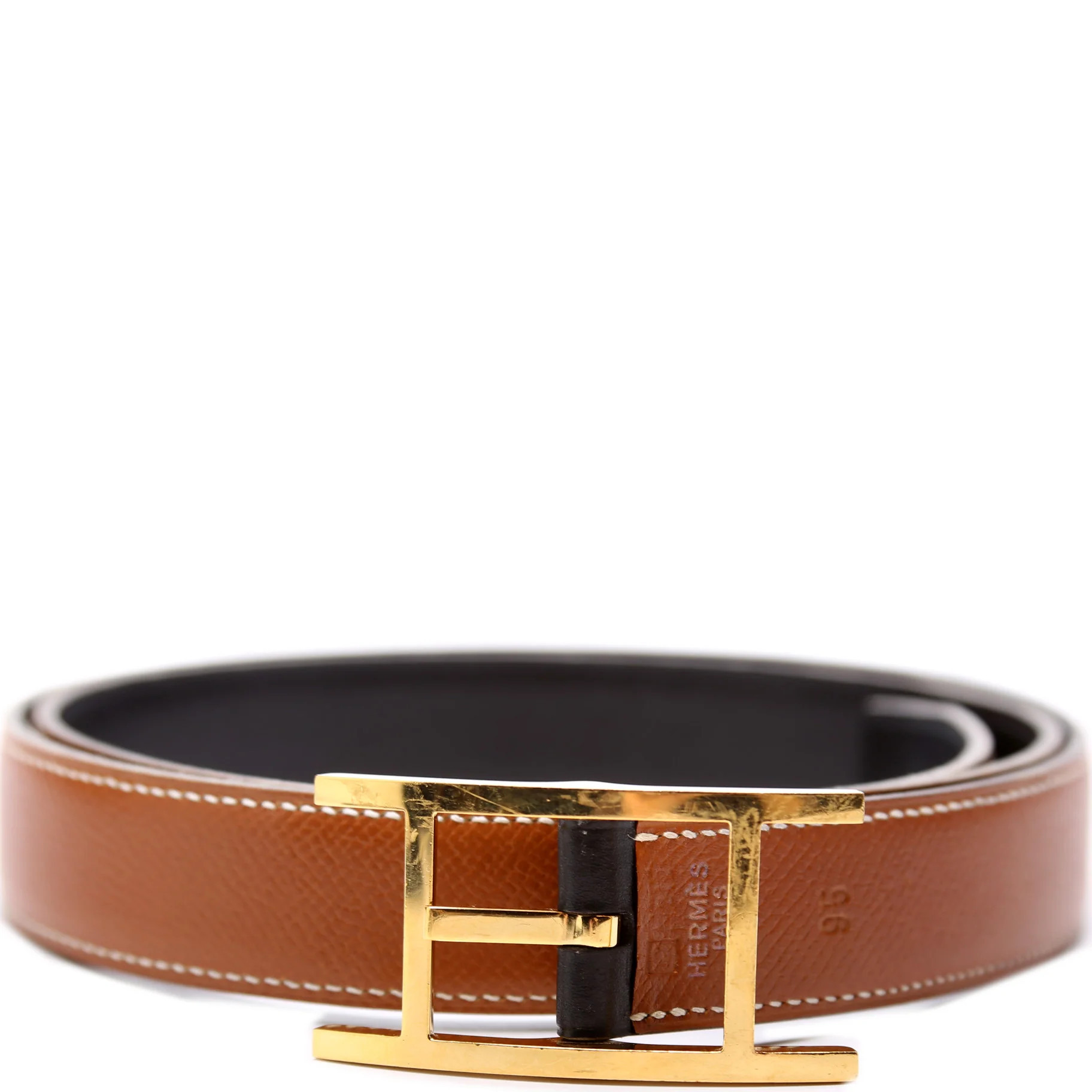 Quentin Reversible Leather Belt Size 95/38 | Keeks Designer Handbags