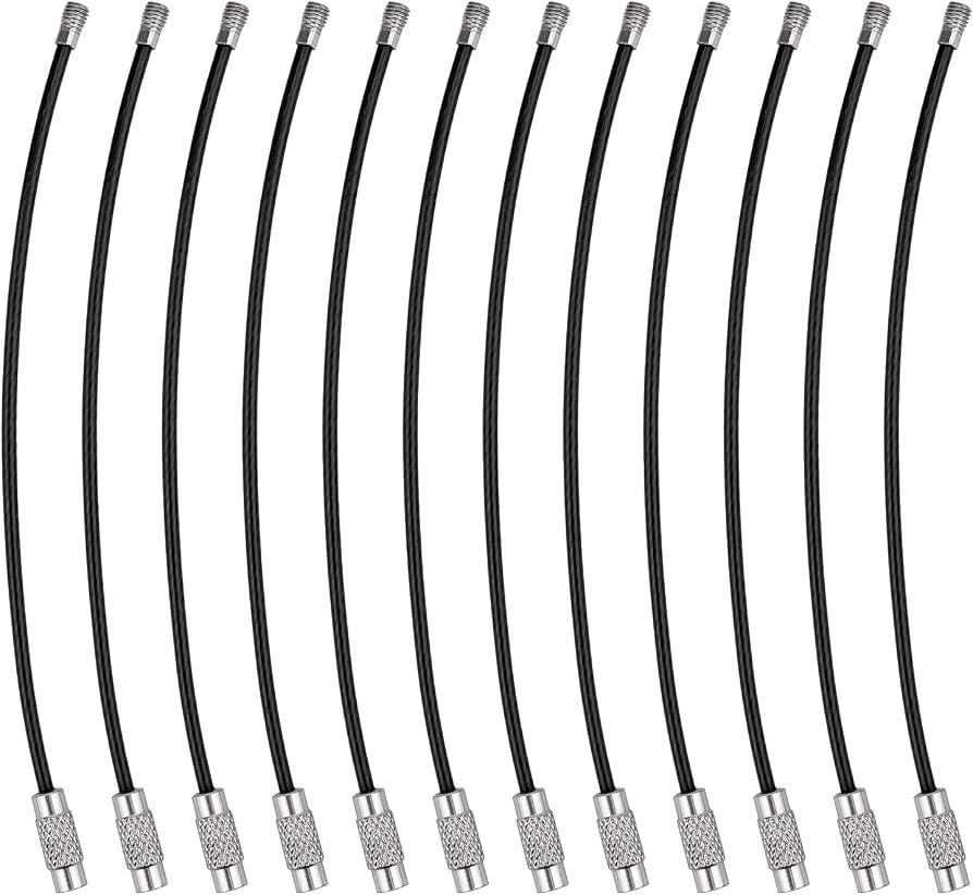 Wisdompro Keychain, 12 Pack of 4.3 Inches Stainless Steel Wire Ring 2mm Cable Loop Rings for Hang... | Amazon (US)