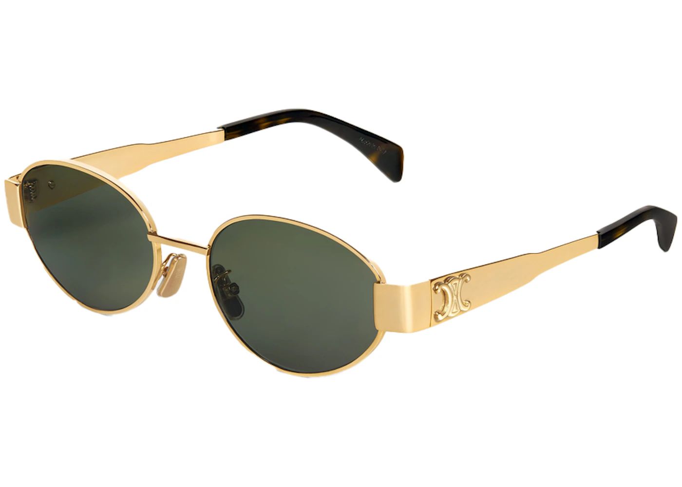Celine Triomphe Metal 01 SunglassesGold/Green (4S235CMLB.35SG / CL40235U) | StockX