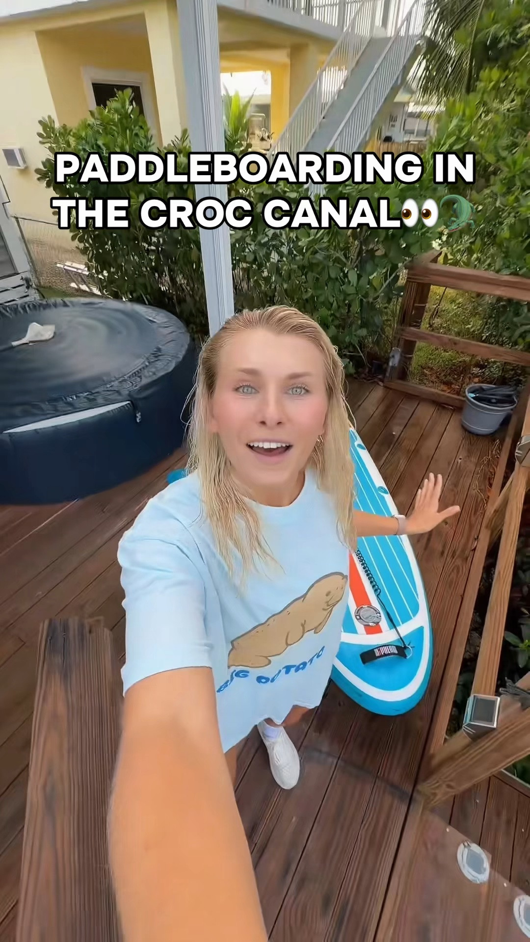 Yes, there are crocodiles in Florida👀🐊🐊 And yes, at least 2 of them frequent this canal. But so do the big potatoes!🥰🥹🫶

#crocodile #manatee #florida #paddleboard #ocean