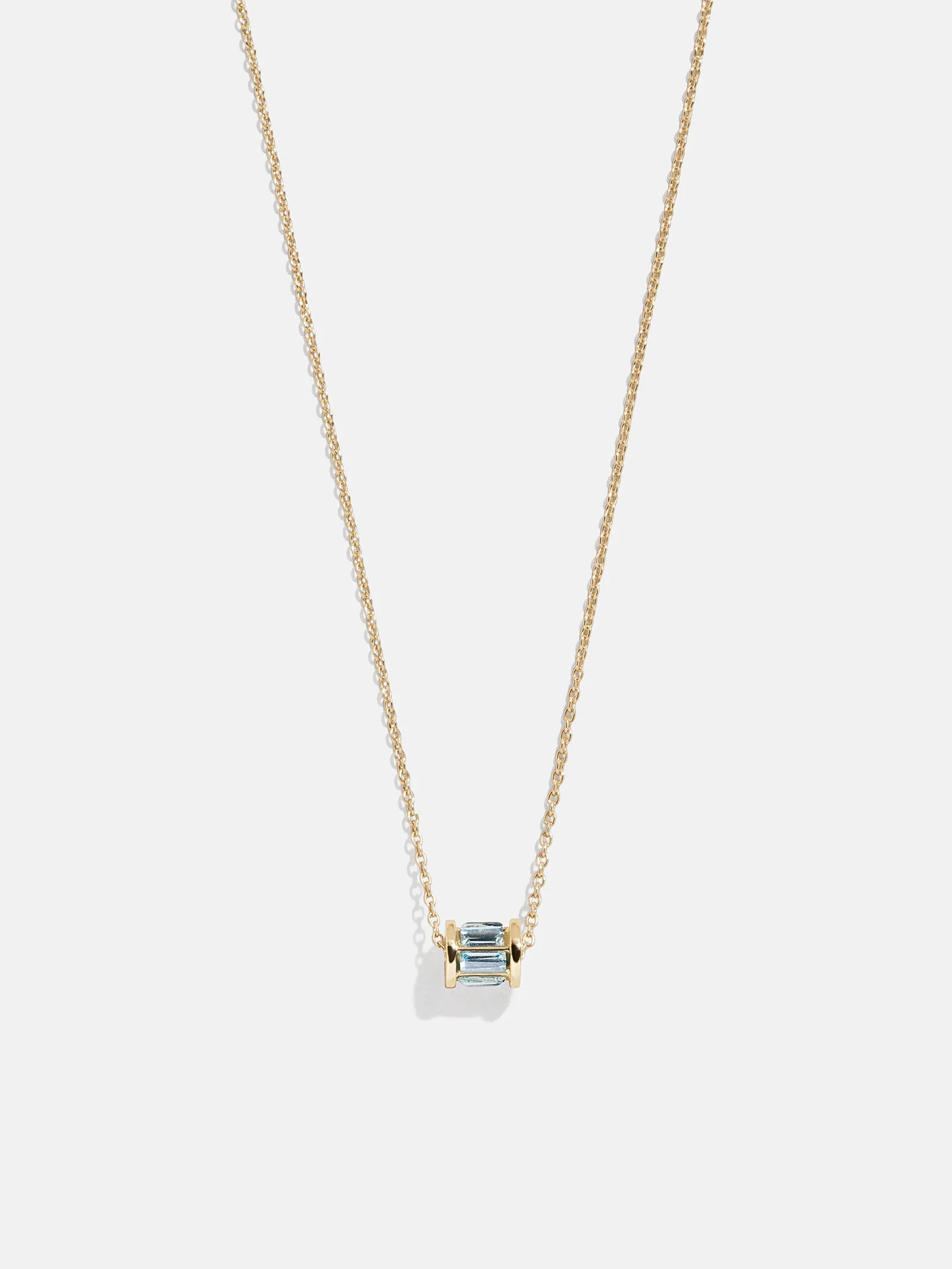 Tatum Birthstone Necklace - Aquamarine | BaubleBar
