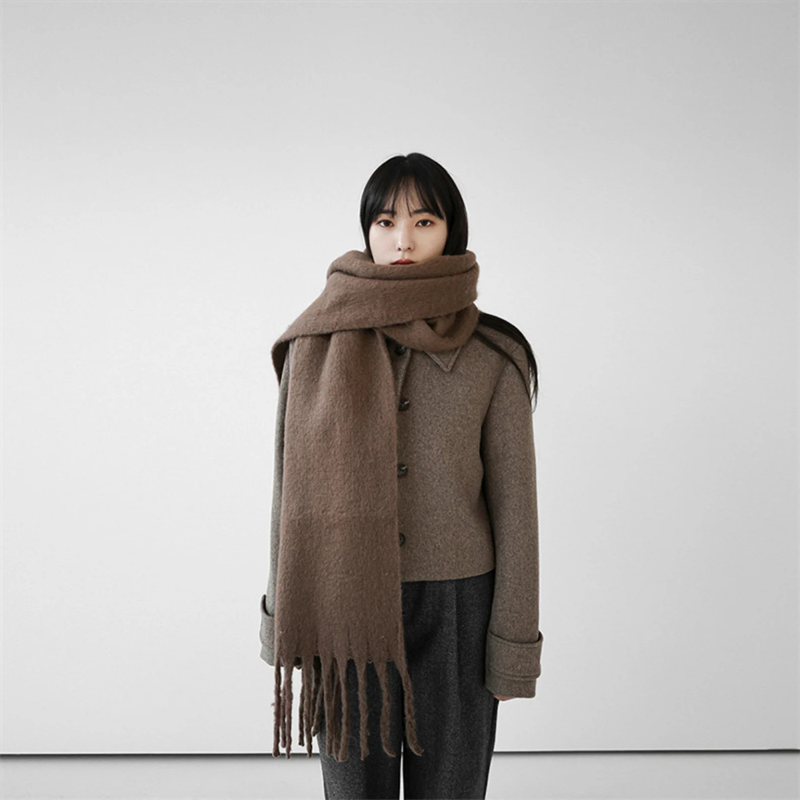 Thick Soft Shawl With Tassels Winter Long Scarf for Female Warm Blanket Scarf - Etsy Canada | Etsy (CAD)