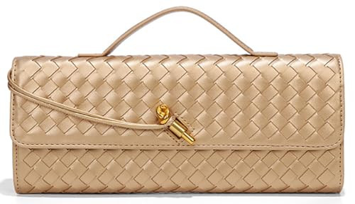 Upbull Trendy Woven Evening Clutch Purses Women Underarm Shoulder Handbag Cute Satchels Crossbody Purse PU Leather Wallet | Amazon (US)