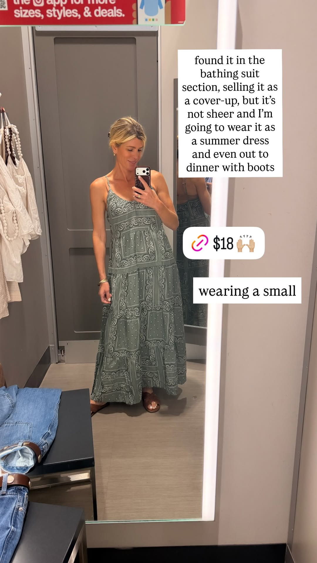 Found this green bandana print dress in the swim section and immediately knew I’d be wearing it as an actual summer dress.☀️💚 It’s only $18, not sheer, and such a cute throw-on piece for now with sandals and later with boots.

green bandana dress
Target dress
Target fashion
summer dress 

 #LTKgrwm #LTKootd #LTKSeasonal
