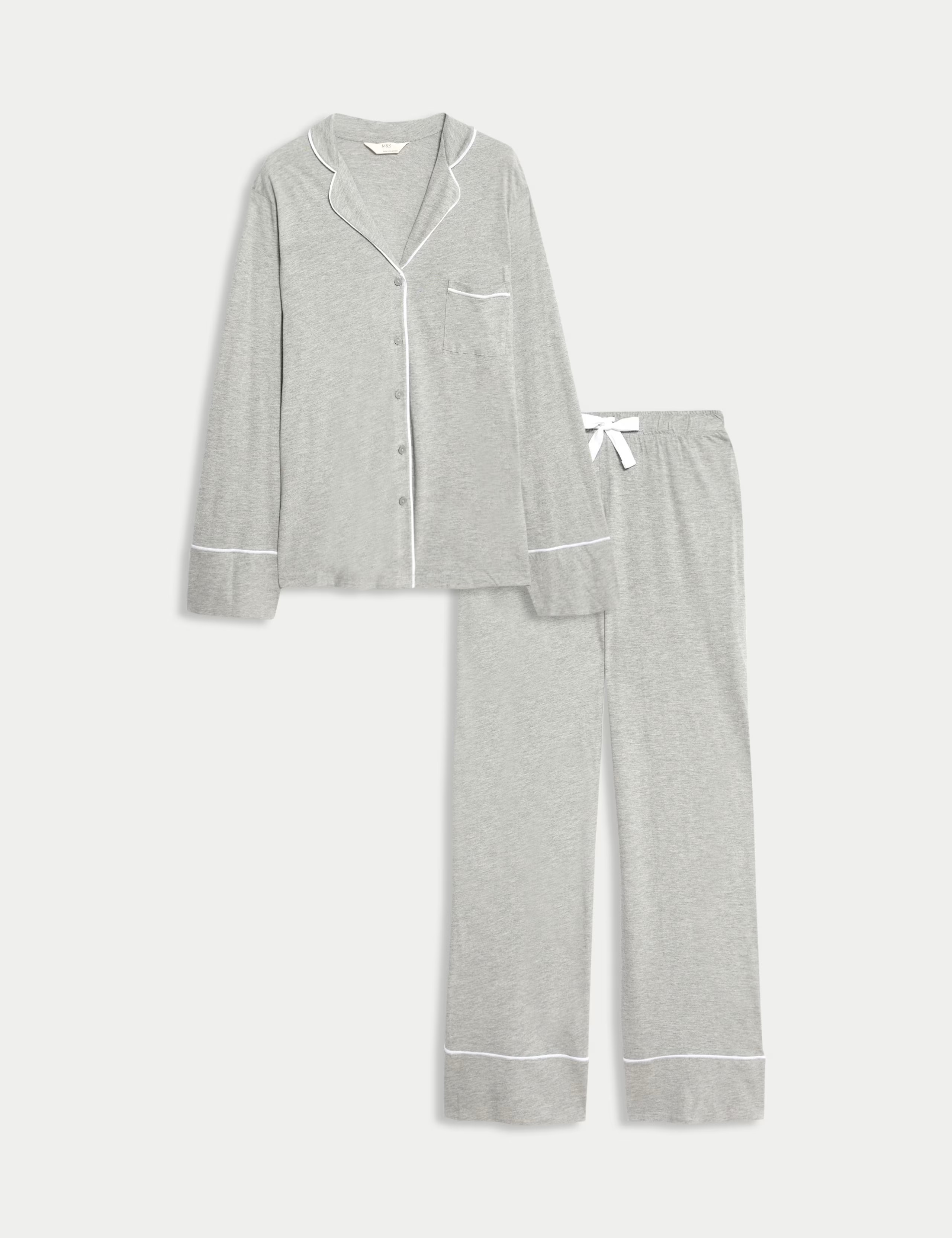 Cotton Modal Revere Pyjama Set | M&S | M&S | Marks & Spencer (UK)