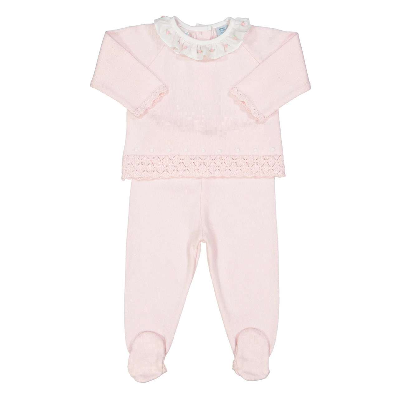Rose Ruffle Collar Diamond Knit Set | Feltman Brothers